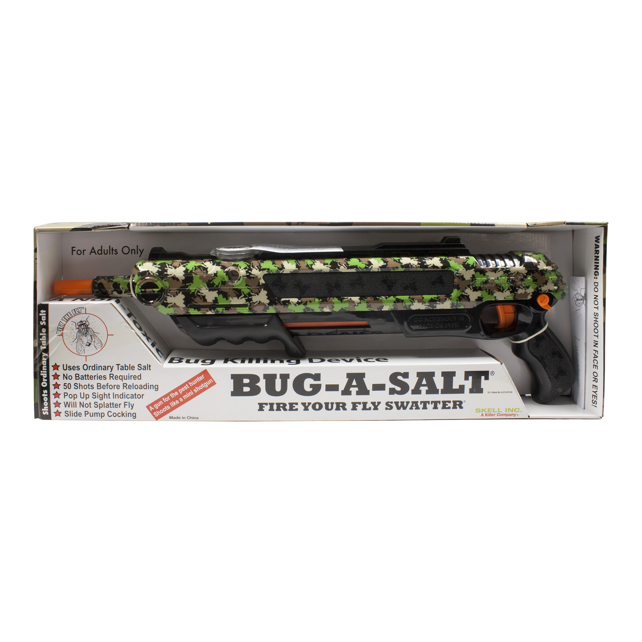 Bug-A-Salt Fly & Bug Salt Gun - Camofly 2.0
