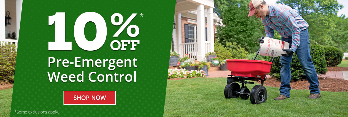 10% Off Pre-Emergent Weed Control *Exclusions Apply