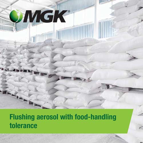 Shockwave has flushing aerosol with food-handling tolerance.