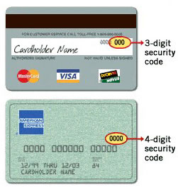 how to find the security number of a credit card