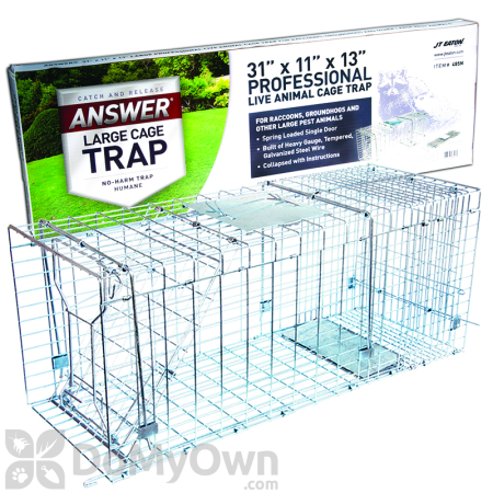 JT Eaton Answer Cage Trap for Raccoons, Groundhogs, & Larger Animals (485N)