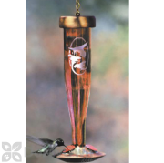 Schrodt Ruby Etched Lantern Hummingbird Feeder 12 in. (HBLRE)