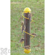 Songbird Essentials Yellow Spiral Finch Tube Bird Feeder 17 in. (SEBQSBF2Y)