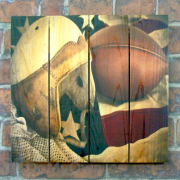 Gizaun Art Leather Head Inside/Outside Full Color Cedar Wall Art