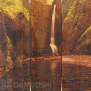 Gizaun Art Reflection Falls Inside/Outside Full Color Cedar Wall Art