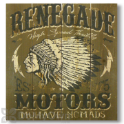 Wile E Wood Renegade Motors Wall Art