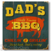 Wile E Wood Dads BBQ Wall Art