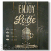 Wile E Wood Enjoy Latte Wall Art
