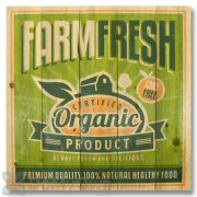 Wile E Wood Organic Farm Fresh Wall Art