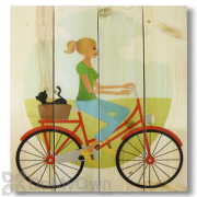 Wile E Wood Red Bike Wall Art