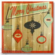 Wile E Wood Retro Merry Christmas Wall Art