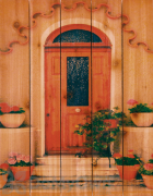Gizaun Art Tile Door Inside Outside Full Color Cedar Wall Art