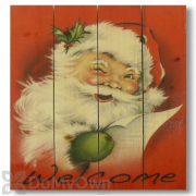 Wile E Wood Welcome Santa Wall Art