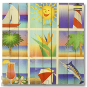 Wile E Wood Summer Squares Wall Art