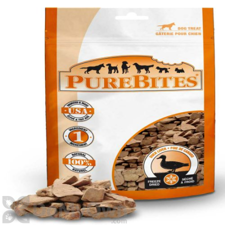 PureBites Freeze Dried Duck Liver Dog Treats 2.6 oz.